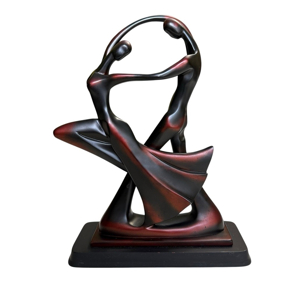 Herco Vintage 80's Modernist Abstract Dancing Couple Figurine 13"x9"x3.5"